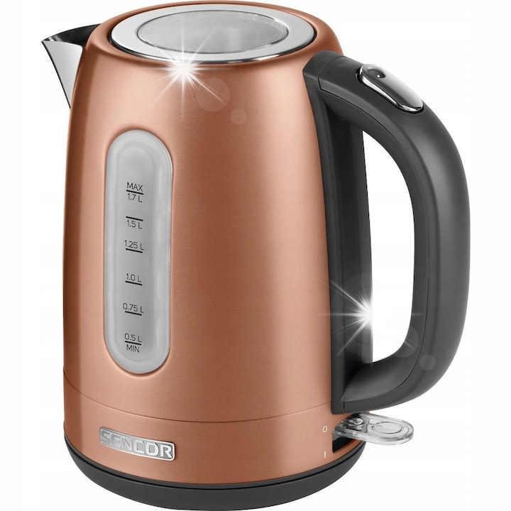 Fierbator electric Sencor SWK 1228BK 1,2L 2150W grafit, design compact, cu filtru detasabil