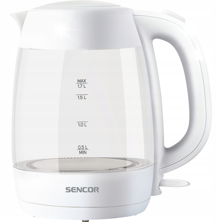 Fierbator electric Sencor SWK 1231BK 1,2L 2000W, negru, design elegant