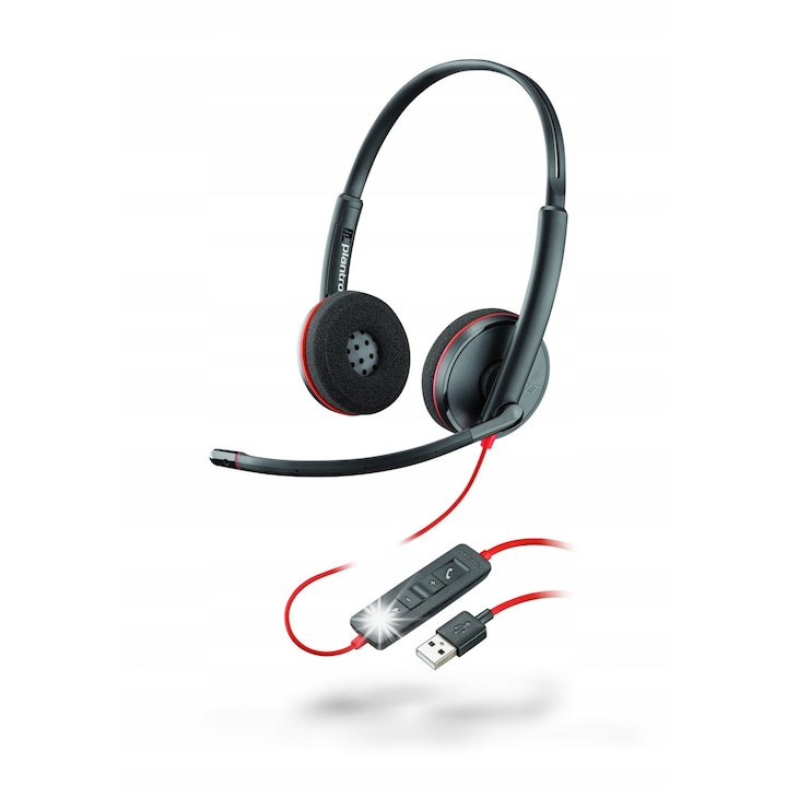 Plantronics Blackwire 3220 PC fejhallgató, sztereó, zajszűrős, USB-A