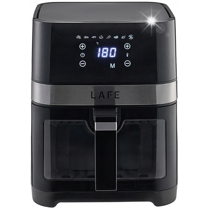Lafe MasterFry olajmentes fritőz 1500W 5L, 7 program, fekete
