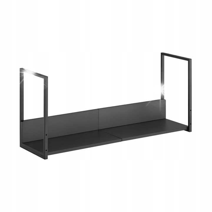 Spacetronik HUGEL-02 asztal alatti polc, fekete, 770x210x345mm, teherbírás 20kg