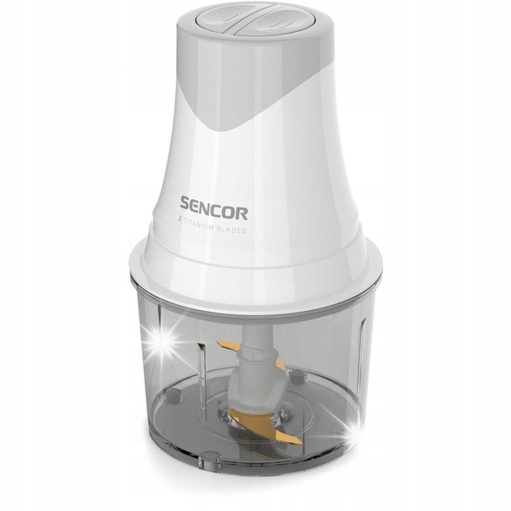 Кухненски робот Sencor SCB 3000WH, 400W, 1L, 2 ножа, прозрачен