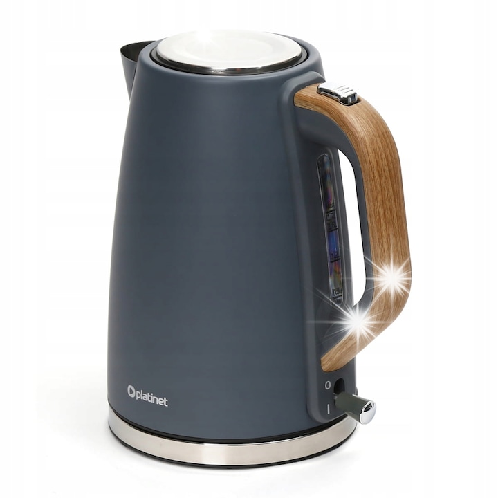 Fierbator Severin WK 3483, 1,7L, 2200W, reglare temperatura 30-100C, Cool-Touch, negru-argintiu