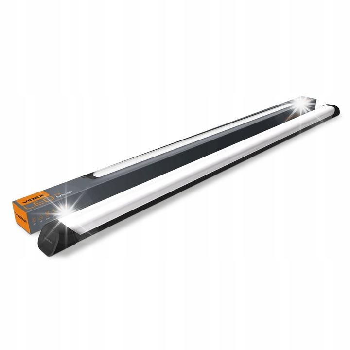 Nestix 6484589 LED lámpatest, 72W, 120 cm, kompakt armatúra, természetes fehér, 5000K, 110 lm/W, fekete, alumínium, VIDEX