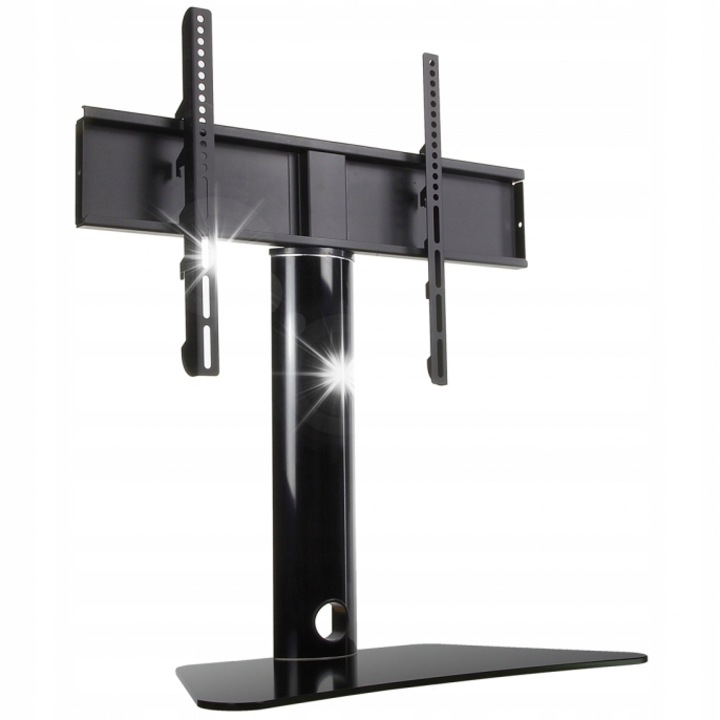 Стойка RTV Art, поддръжка LCD 32-65", 60кг, VESA макс. 600x400, стъкло, алуминий, 770x300x600мм