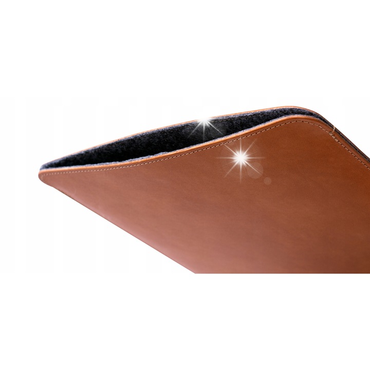 Baltan valódi bőr tok MacBook Air 13 M4-hez, barna színű, minimalista design, prémium védelem