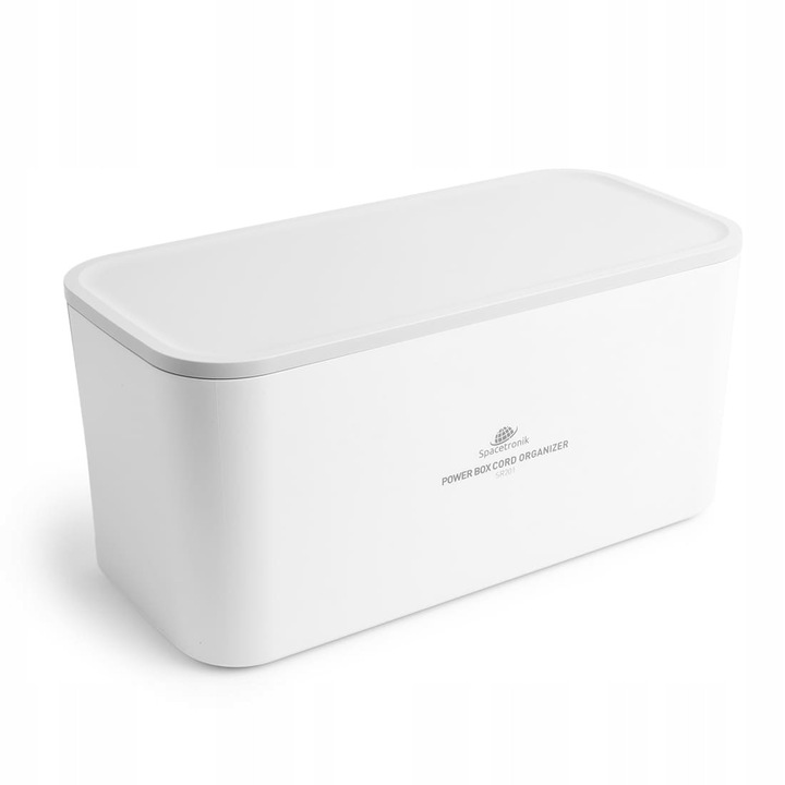 Разклонител Spacetronik SR201, 5xAC, 3xUSB, бял, 294x140x135мм, органайзер за кабели