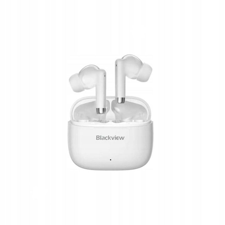 Безжични слушалки Blackview AirBuds 4, Bluetooth 5.3, черни, размери 3.5x11x8см, комплект с кутия за зареждане