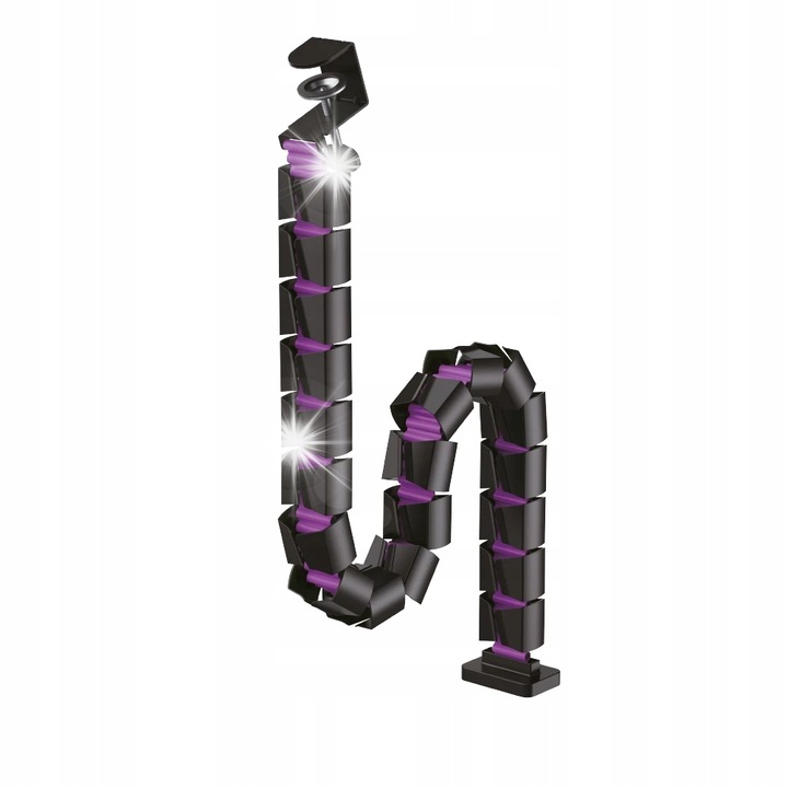 Органайзер за кабели Spacetronik, 130см, черен, 9x33x34см, 20 модула