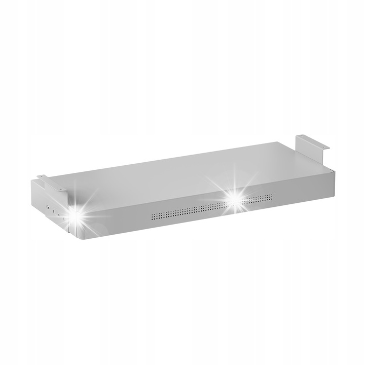 Sertar sub birou cu porturi USB-A si USB-C, Spacetronik, metal gri, 78x30cm