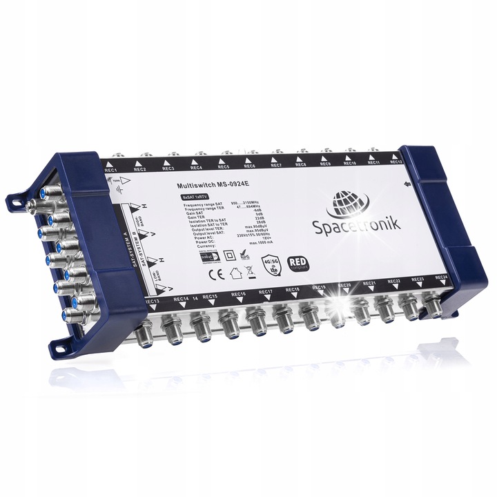 Мултиключ 9/24 Spacetronik E-Series, 8 SAT входа, 1 TER вход, 24 изхода, 950-2150MHz, 47-694MHz