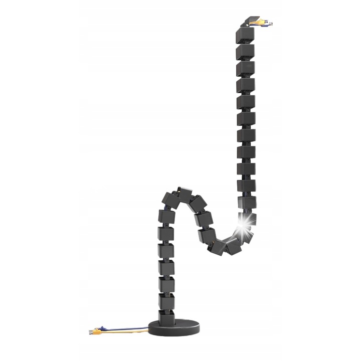 Модулен органайзер за кабели Spacetronik SPK-180, 30 модула, черен, 107x129x1285mm