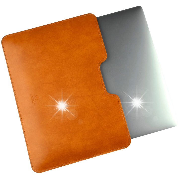 Laptop tok, Baltan, MacBook Air 13''-hoz, valódi bőr, vízálló, barna színű