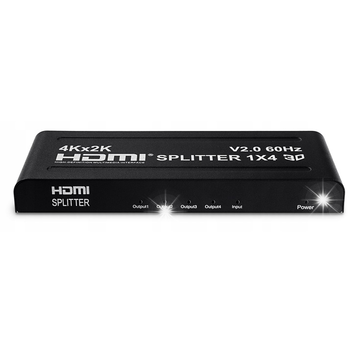 HDMI сплитер 1x4 Spacetronik 4K HDR, 60Hz, 178x67x21mm, поддръжка на 3D