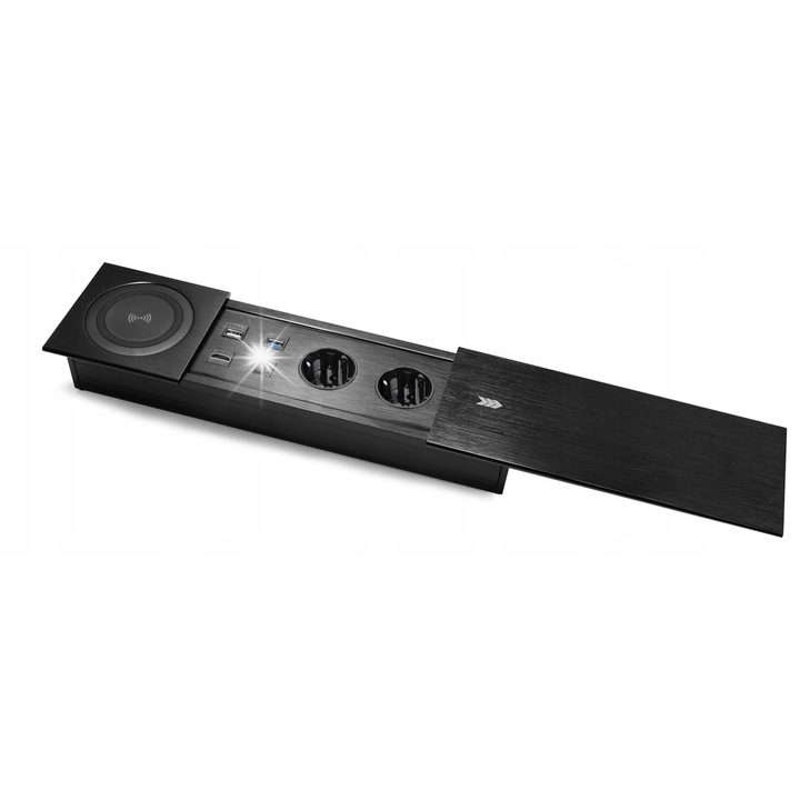 Прибиращ се контакт за плот Spacetronik SPS-S27B V2 USB HDMI RJ45 2x AC шуко