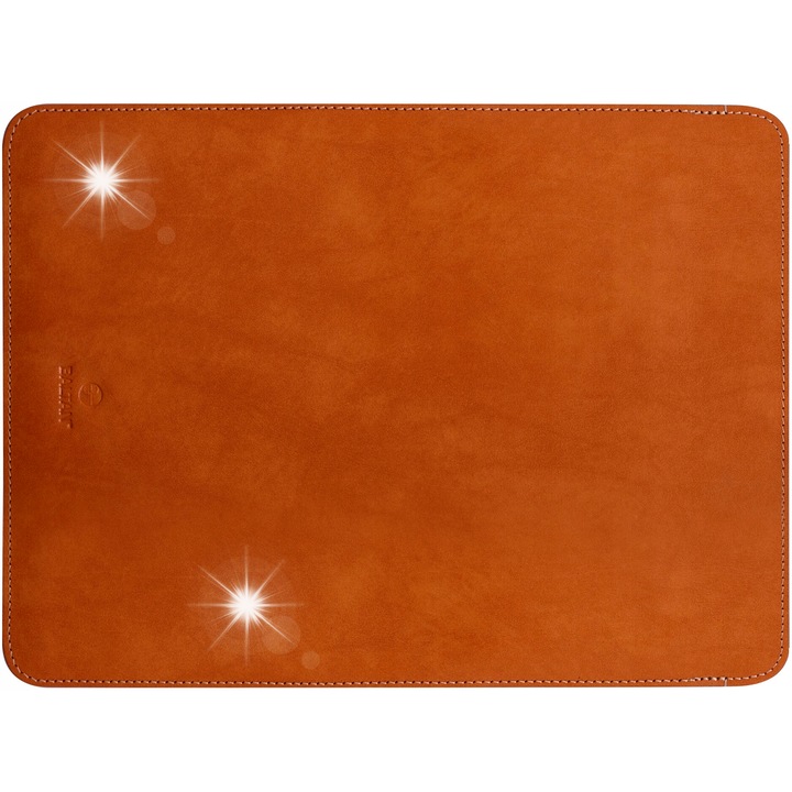 Baltan laptop tok MacBook Pro 14"-hez, valódi bőr, vízálló, barna színű
