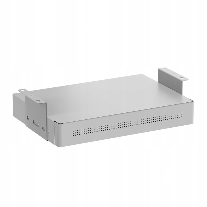 Sertar metalic sub birou cu suport USB-A/C, Spacetronik, gri, 480x307~508x117mm, capacitate 8kg