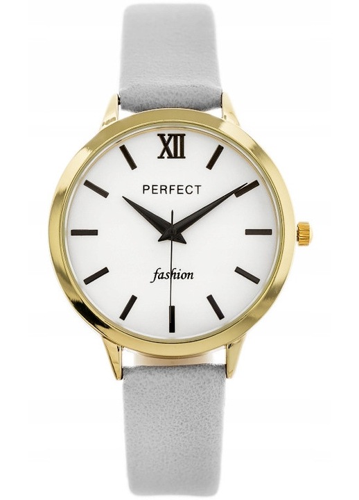 Ceas dama PERFECT, model L202, mecanism quartz, culoare aurie, curea din piele, dimensiuni 34x40x6mm