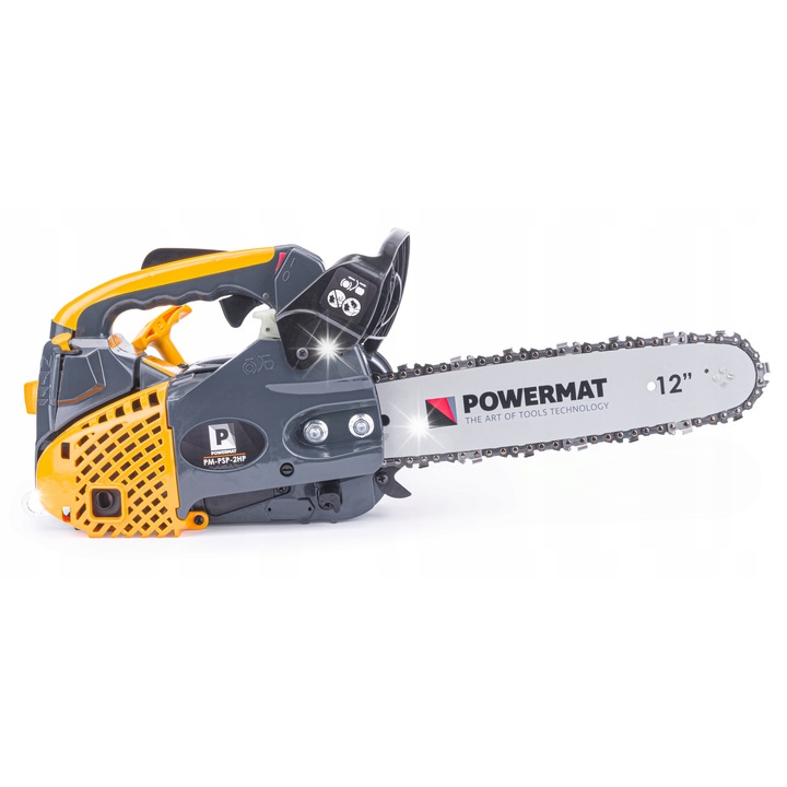 Láncfűrészek, Powermat PM-PSP-2HP, 2,0 LE, 12" / 30 cm, készlet 3x 100ml olajjal