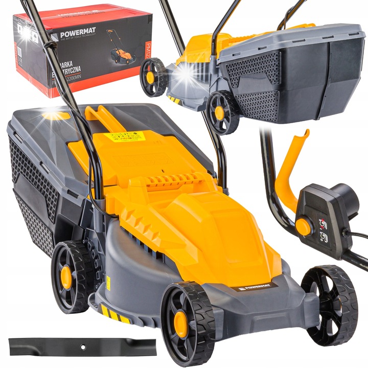 Kosita electrica PowerMat PM-KSE-2200MN, 2200W, latime taiere 32cm, capacitate cos 30L