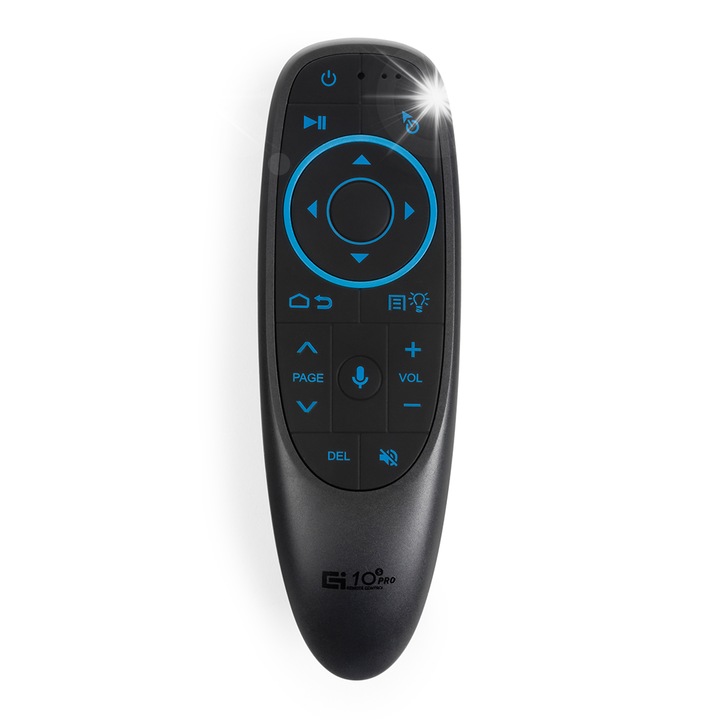 Air Mouse MT12 távirányító, Spacetronik, vezeték nélküli 2.4GHz, 10m, 17 gomb, teljes készlet