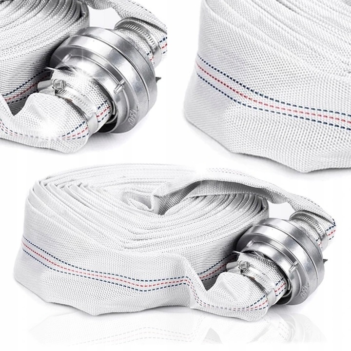 Градински маркуч Mar-Pol 2" (52 мм) 30 м, бял, с бързи връзки