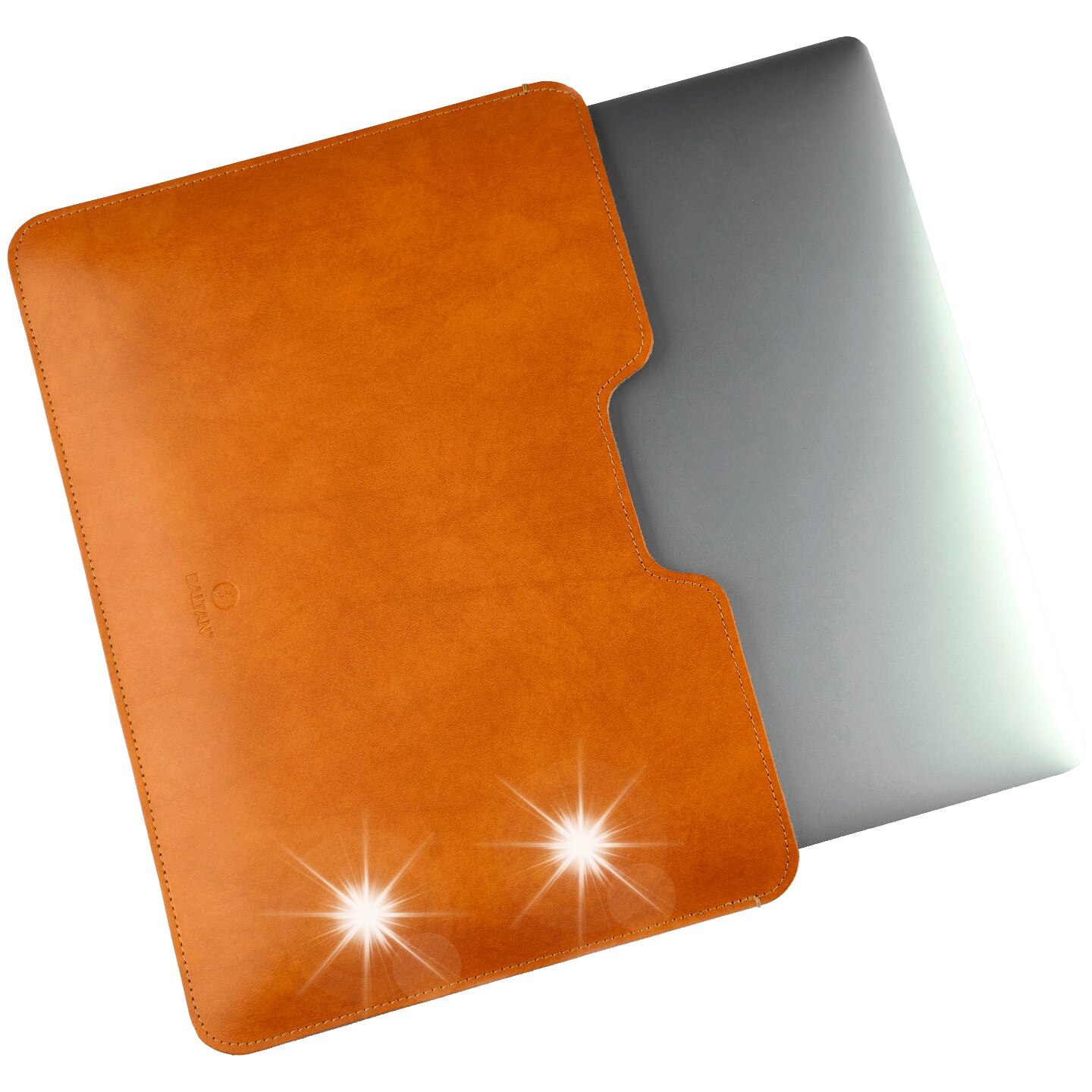 Husa laptop, Baltan, pentru MacBook Air 13'', piele naturala, impermeabil, culoare bruna