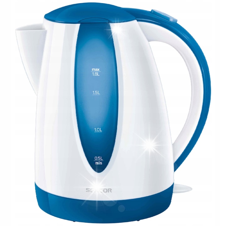 Fierbator electric Sencor SWK 1815VT 1,8L 2000W, 360° rotire, indicator nivel apa, inox