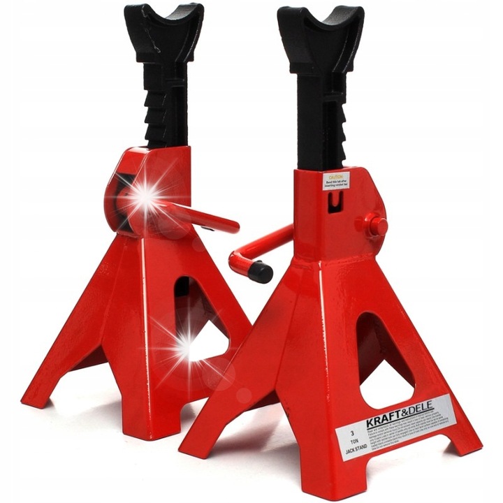 3T Kraft&Dele autótámasztó bak, 2 db-os készlet, magasság 285-425mm, méretek 180x190mm