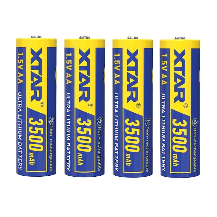 AA (R6) Xtar Ultra 3500D akkumulátorok, 4 darabos készlet, különleges jellemzők, 3500 mAh, 1.5V, extrém körülményekhez, sürgősségi helyzetekhez, polgári védelmi intézményeknek