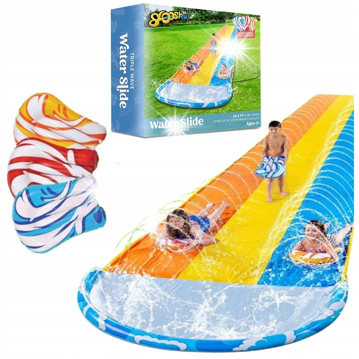 Детски тобоган, Joyin, 3 тунела, 6,9м, 3 дъски, PVC 0,5мм, комплект