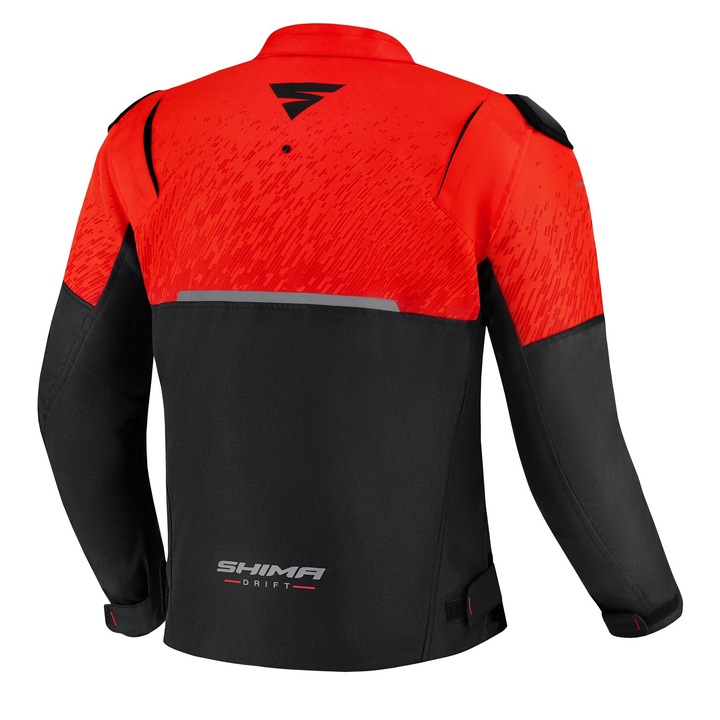 Geaca moto din textil SHIMA DRIFT black/red, 50/M
