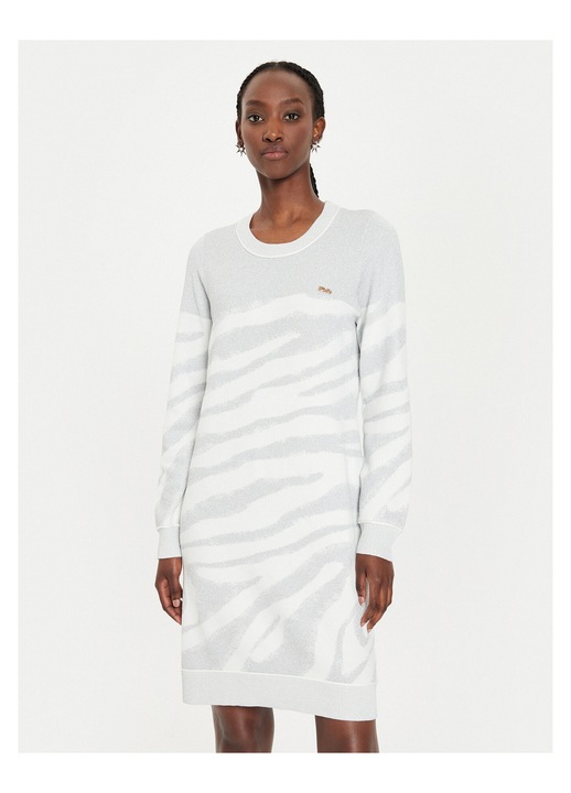 Rochie Liu Jo, tricotata, argintie, 64% viscoza, M INTL