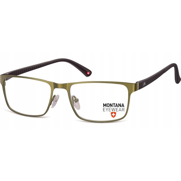 Rame ochelari Montana MM610F, unisex, verde mat, lentile transparente, dimensiuni 13.2x3.6cm