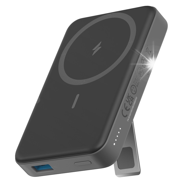 Powerbank Anker 633 Mag-Go 10000mAh, 20W, negru, 66,5x107x18,1mm