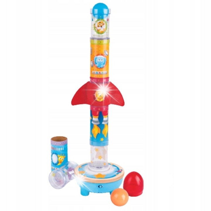 Hape interaktív játékszett, rakéta ventilátorral, 2 labda, többszínű, 24 hónap+