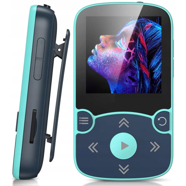 Odtwarzacz MP3 AGPTEK 32GB Bluetooth 5.0, ecran 1,5", culoare albastra