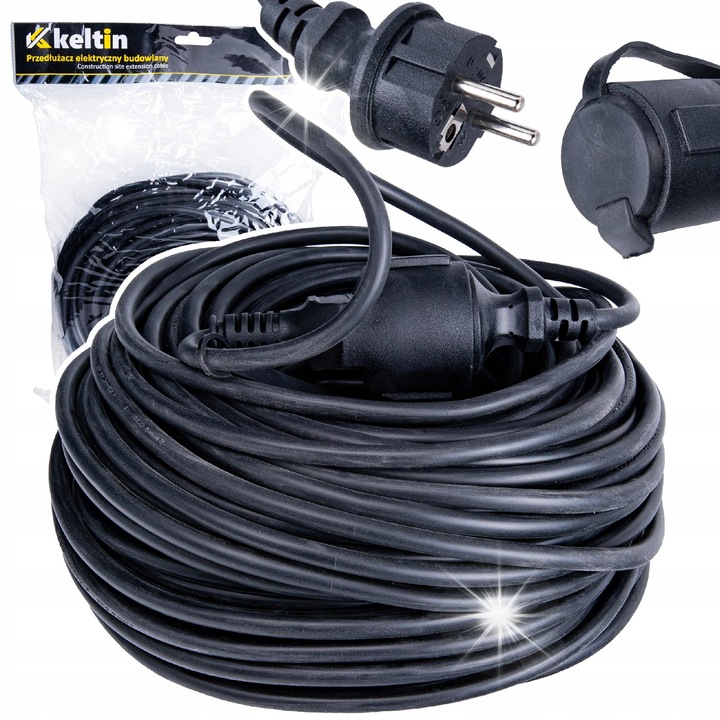Удължител Keltin 40м 3x2,5мм IP44, черен