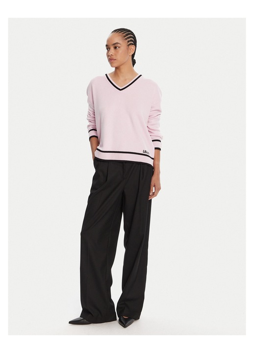 Pulover dama, Liu Jo, roz, viscoza/poliamida, S INTL