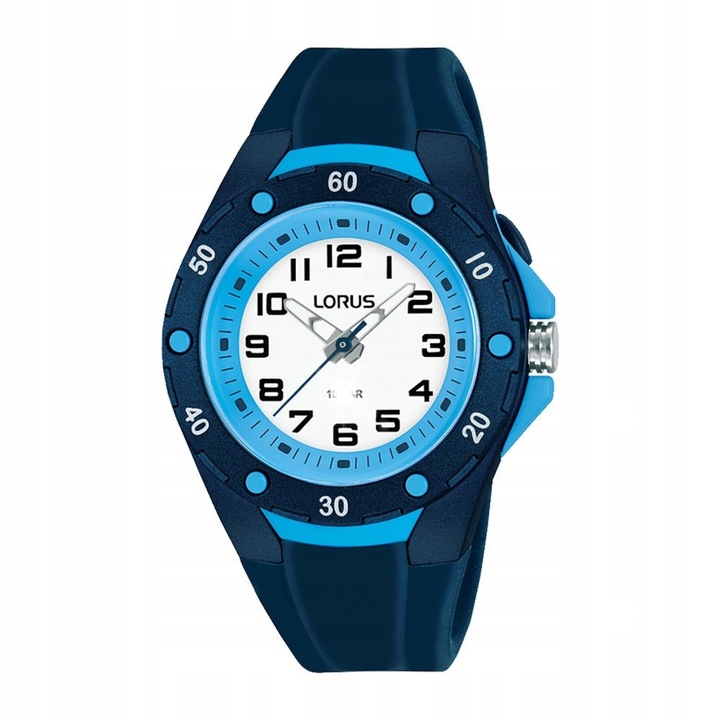 Детски ръчен часовник Lorus Classic R2371NX9, 36мм, син, кварцов механизъм, водоустойчив