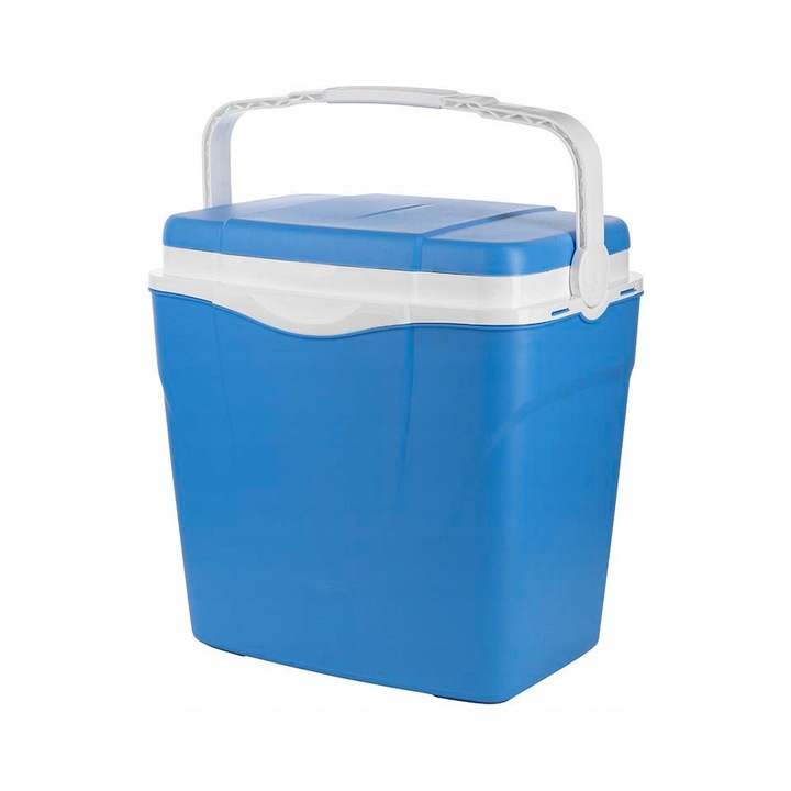Loda de racire portabila Praktyczna 24l, albastra, cu manere de transport