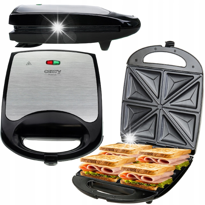 Masa de gatit 3 in 1 Hyundai, hot dog, gatit oua, capacitate 12 carnati, 380W, 28x34.5x19.5cm