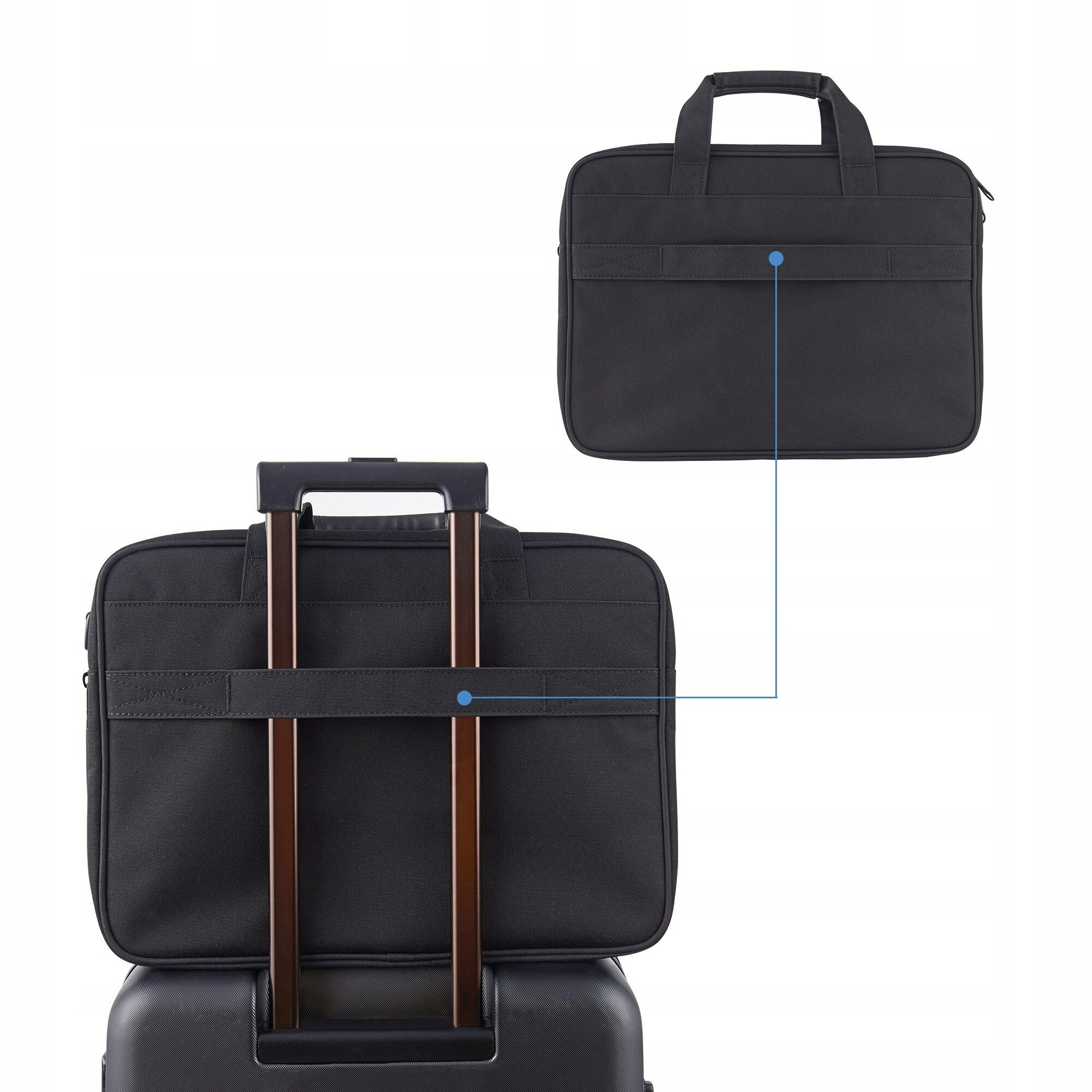 Geanta laptop Kroser, 46x32x19/24cm, compartiment pentru laptop pana la 17,3 inch, multicolor, set.