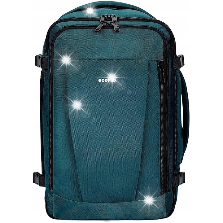 Ecohub utazó hátizsák, 40x20x25 cm, 20L, fekete, vízálló, könnyű, bővíthető