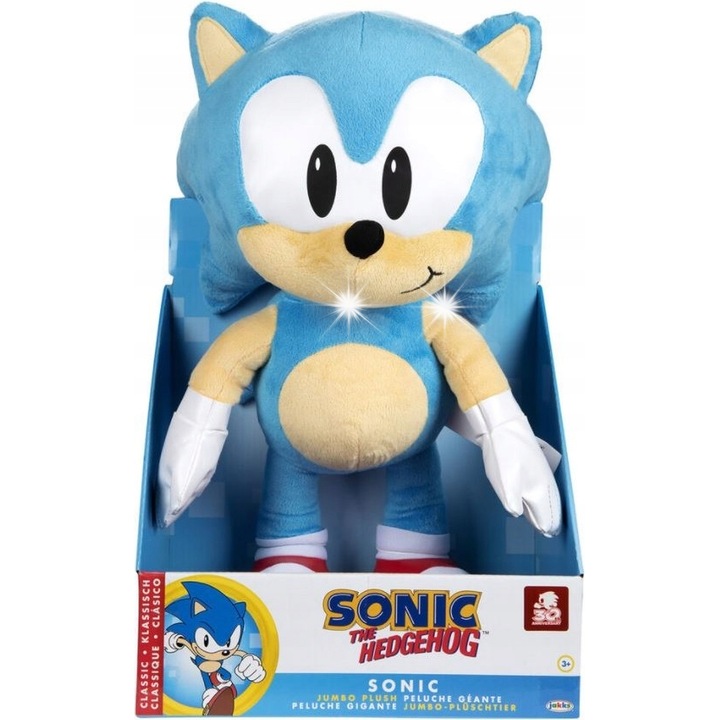 Плюшена играчка Tails Jumbo, Sonic the Hedgehog, 45 см, многоцветна