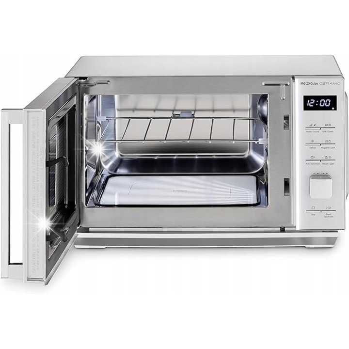 Cuptor cu microunde Severin MW 7773, 20 l, 800 W, grill, argintiu, 458x265x400 mm