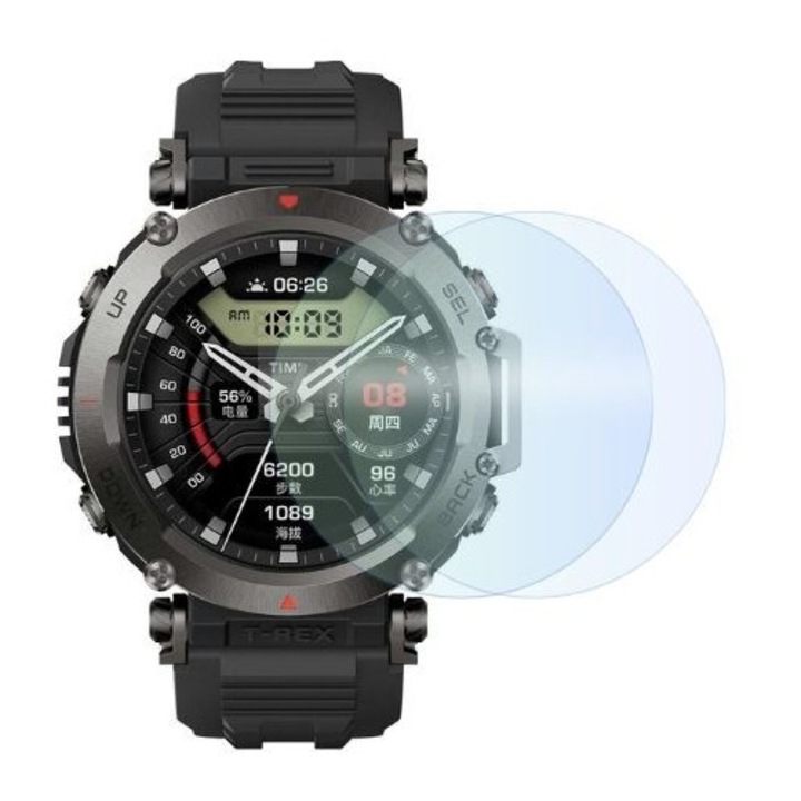 Set 2 folii, hidrogel, pentru Amazfit T-Rex Ultra protectie ecran, regenerabila