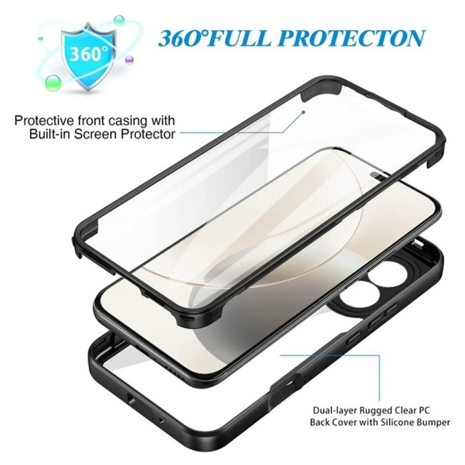 Husa Upzz® ColorVerse 360 + Screen Protector Compatibila Cu Honor X5c Plus - Blue