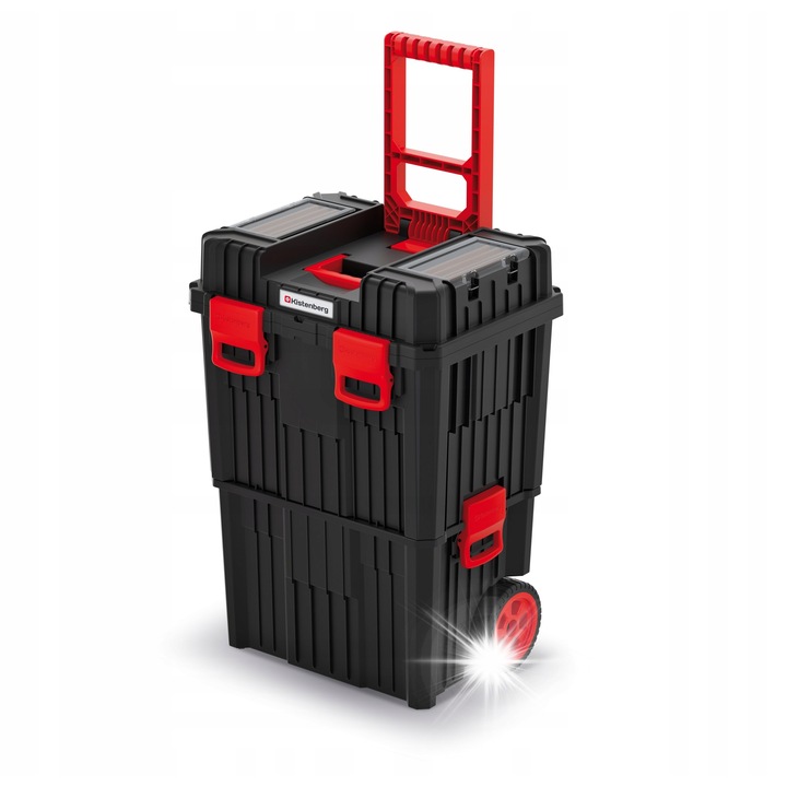 Kistenberg mobil szerszámosláda, moduláris, strapabíró, 450x360x640mm, többszínű