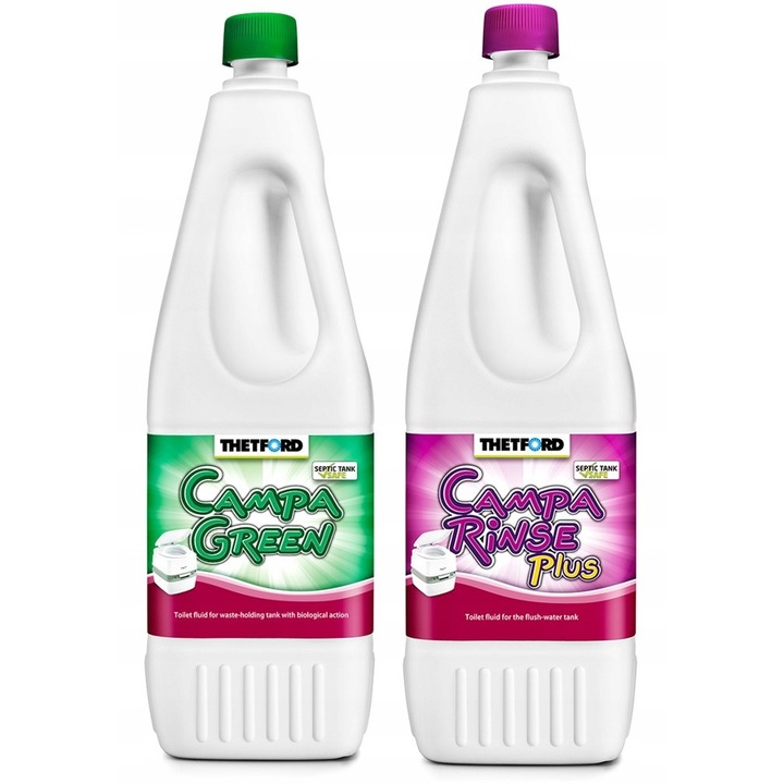 Camp Green 2 x 1,5L WC-készlet, Campa Rinse Plus, szageltávolító, biológiailag lebomló